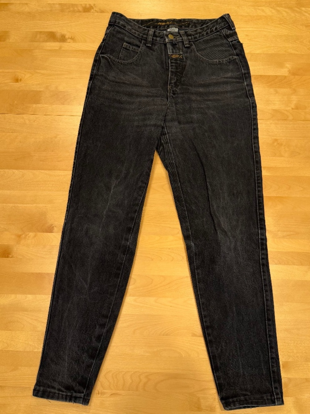 Vintage Marithe Francois Girbaud Dark Charcoal Gray Wash Mid Rise Jeans